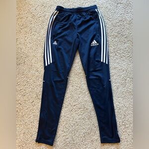 Adidas Dark Blue Joggers with White Stripes
